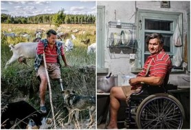 Voluntar ucrainean, omorât în propria casă de soldaţii ruşi. Bărbatul nu avea un braţ şi se folosea de scaunul cu rotile